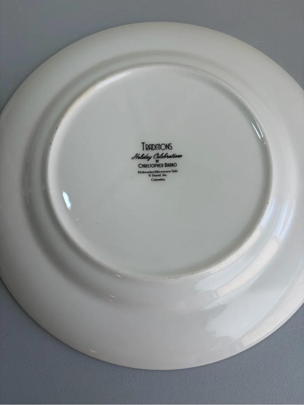 Christopher Radko Traditions Holiday Celebrations Salad Plate Set of 4 Columbia
